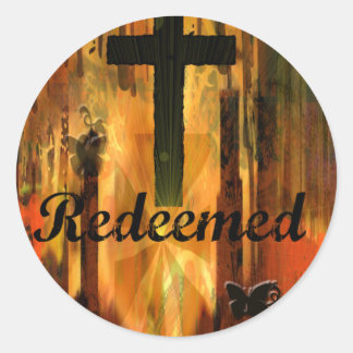Redeemed Cross Gifts Classic Round Sticker