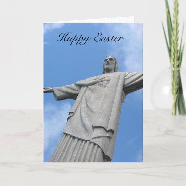 redeemer easter statue holiday card (Front)