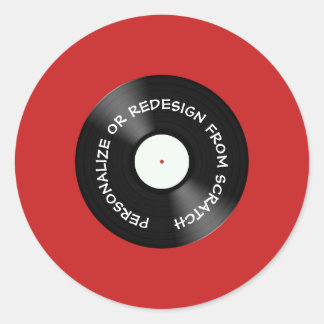Redesign from Scratch or Personalise - Classic Round Sticker