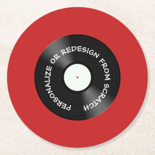 Redesign from Scratch or Personalise - Round Paper Coaster