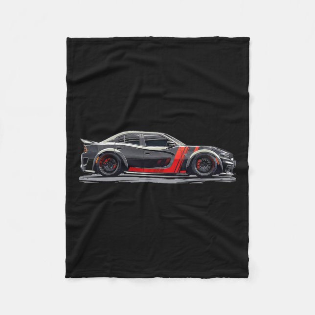 Redeye Dod Srt Cat Muscle Car Charger Bred Hell Sc Fleece Blanket (Front)
