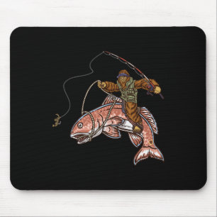 Redfish Fishing Hunting Bigfoot Fishermen  Mouse Pad