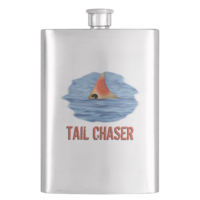 Redfish Funny Fishing Hip Flask (Front)