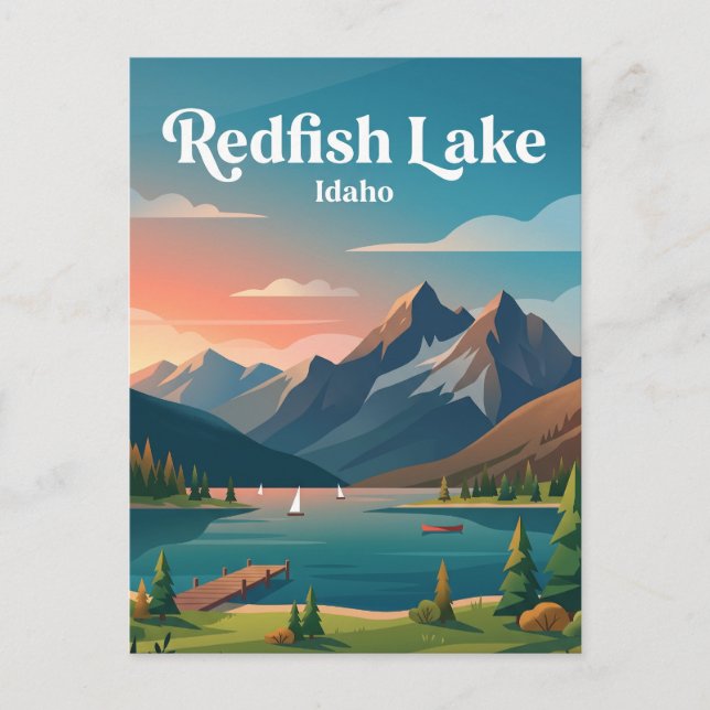 Redfish Lake USA Postcard (Front)