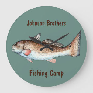 Redfish Large Clock
