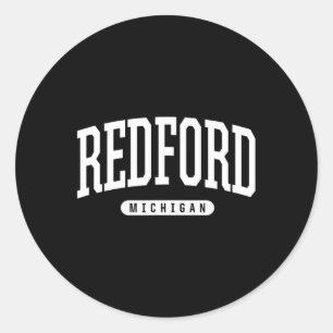Redford Michigan Vacation College Style Sports Mi  Classic Round Sticker