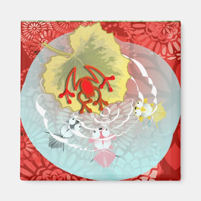 RedFrog with kois Magnet (Front)