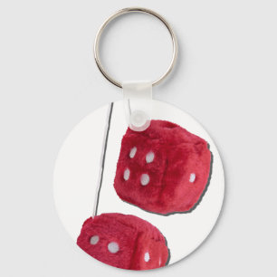 RedFuzzyDice073011 Key Ring