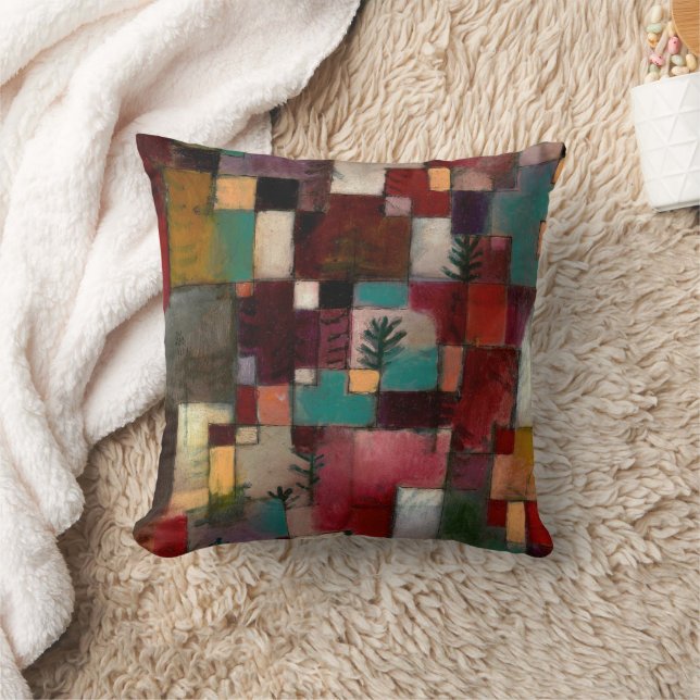 Redgreen and Violet-Yellow Rhythms, Paul Klee Art Cushion (Blanket)