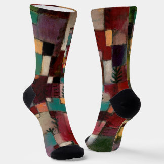 Redgreen and Violet-Yellow Rhythms, Paul Klee Art Socks