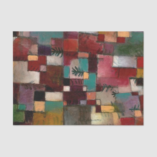 Redgreen and Violet-Yellow Rhythms, Paul Klee Art Tissue Paper (Front)