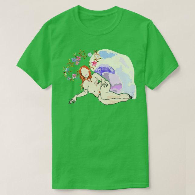 Redhaired woman reclining T-Shirt (Design Front)