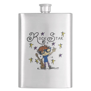Redhead Boy Rock Star Hip Flask