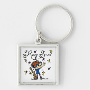 Redhead Boy Rock Star Key Ring