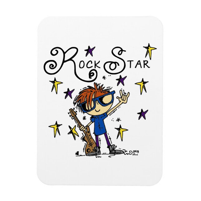 Redhead Boy Rock Star Magnet (Vertical)