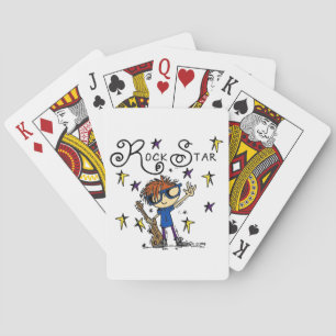 Redhead Boy Rock Star Playing Cards