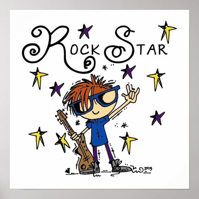 Redhead Boy Rock Star Poster (Front)