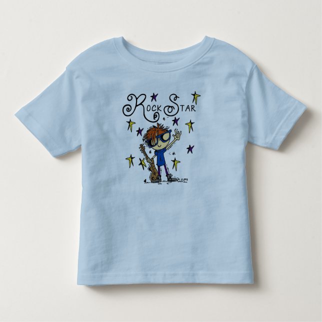 Redhead Boy Rock Star Toddler T-Shirt (Front)