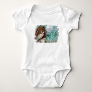 Redhead Elf & Blue Glass Night Designs Baby Bodysuit