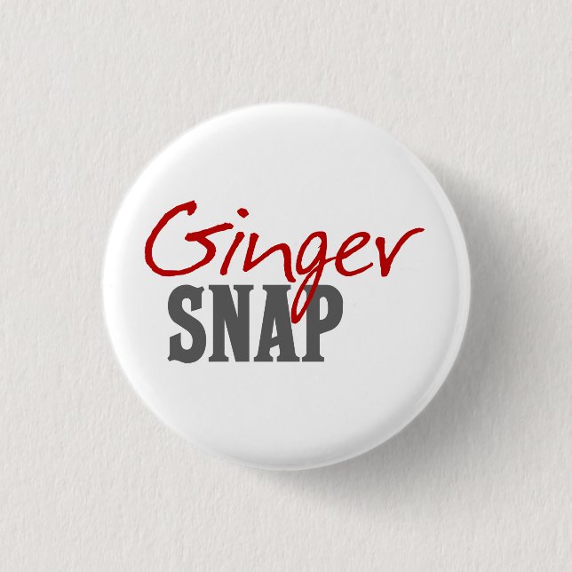 Redhead Humour -Ginger Snap 3 Cm Round Badge (Front)