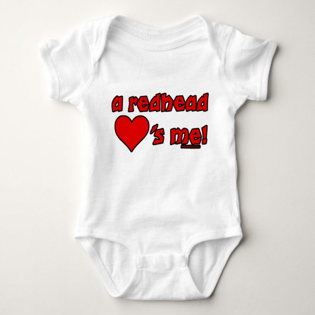 Redhead Loves Me Baby Bodysuit (Front)