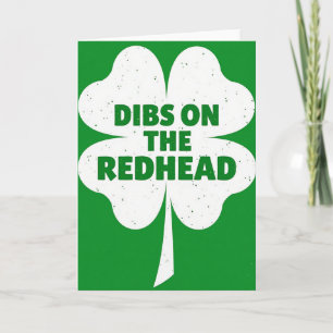 Redhead Luck St Patricks Day Card