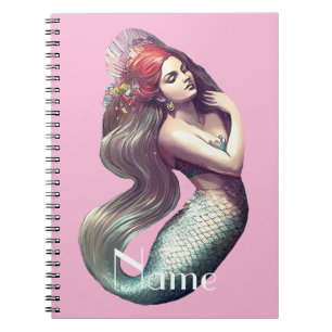 Redhead Mermaid Beauty Thunder_Cove Notebook