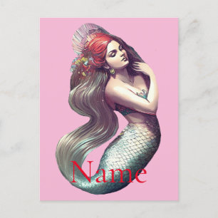 Redhead Mermaid Beauty Thunder_Cove Postcard