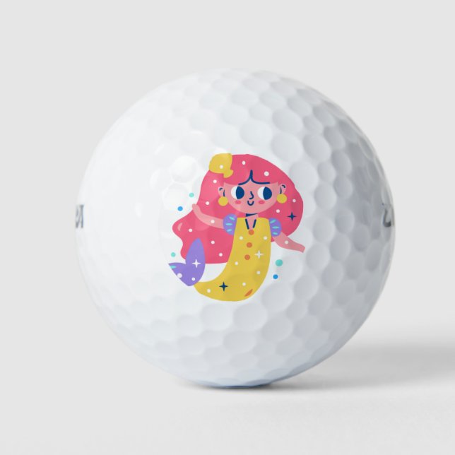 Redhead Mermaid Golf Balls (Front)