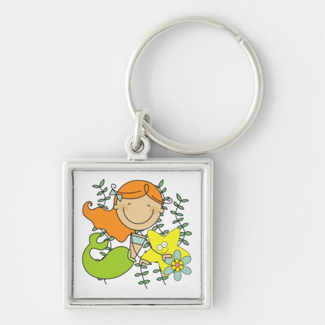 Redhead Mermaid Key Ring (Front)