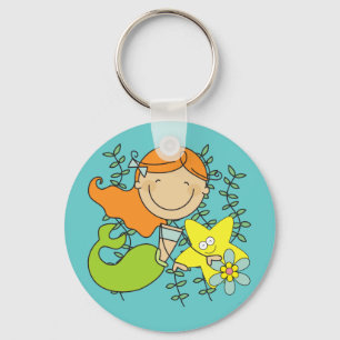Redhead Mermaid Key Ring
