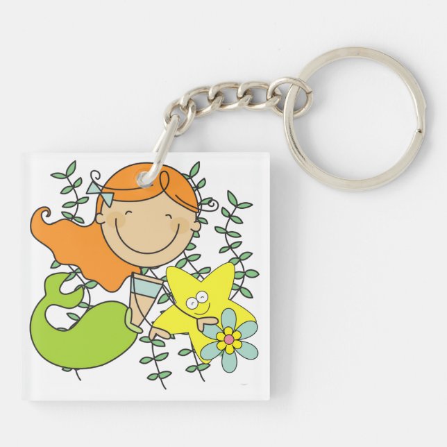 Redhead Mermaid Key Ring (Back)
