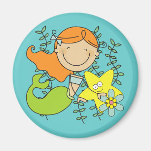 Redhead Mermaid Magnet