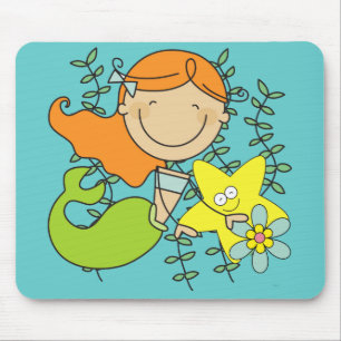 Redhead Mermaid Mouse Pad