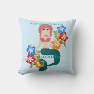 Redhead Mermaid Princess Thunder_Cove Cushion