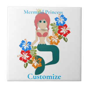 Redhead Mermaid Princess Thunder_Cove Tile