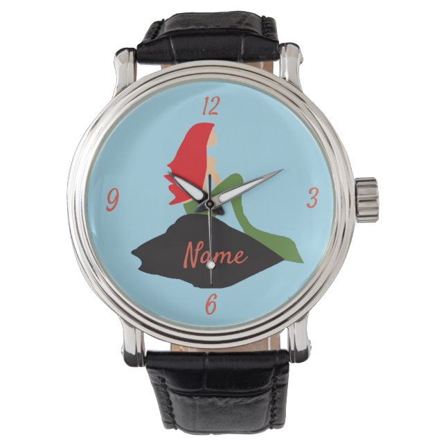 Redhead Mermaid Sitting Thunder_Cove Watch (Front)