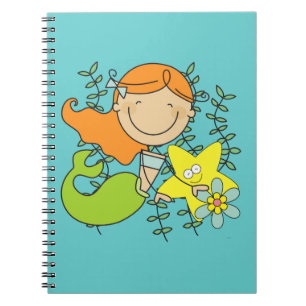 Redhead Mermaid Spiral Notebook