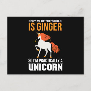Redhead Only 2% Of Mc1r Unicorn Postcard