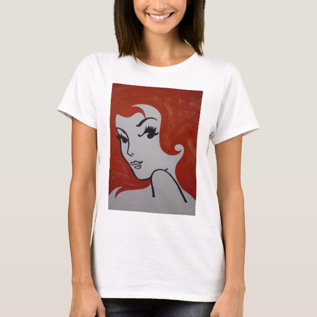 Redhead Paint Pippi Back T-Shirt (Front)