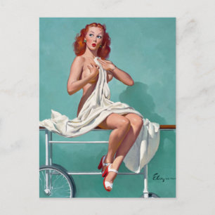 Redhead Patient Pin Up Postcard