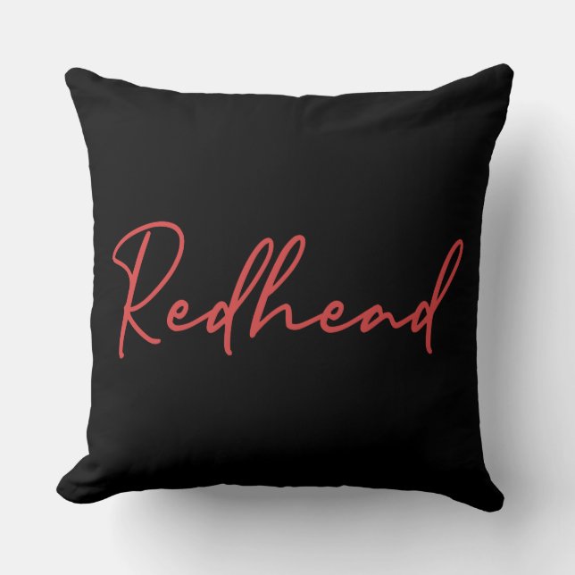 Redhead Polka Black Cushion (Front)