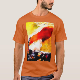 Redhead portait Watercolor painting T-Shirt