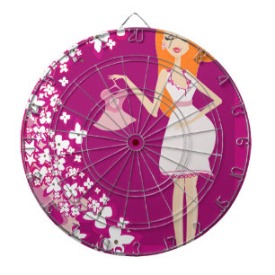 redhead pregnant woman dartboard