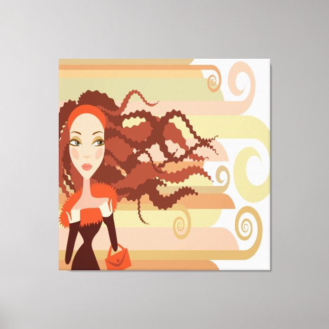 Redhead Rasta Girl Wrapped Canvas (Front)