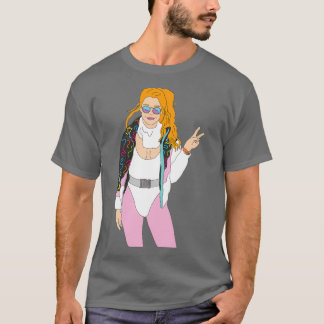 Redhead Ski Girl Vintage Ski Suit Sunglasses Skiin T-Shirt