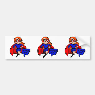 redhead super mum bumper sticker