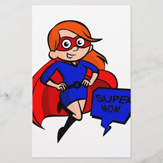 redhead super mum stationery (Front)