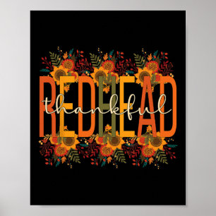 Redhead Thanksgiving Red-haired Woman Poster