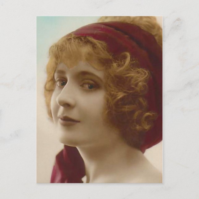 "Redhead" Vintage Photograph Postcard (Front)